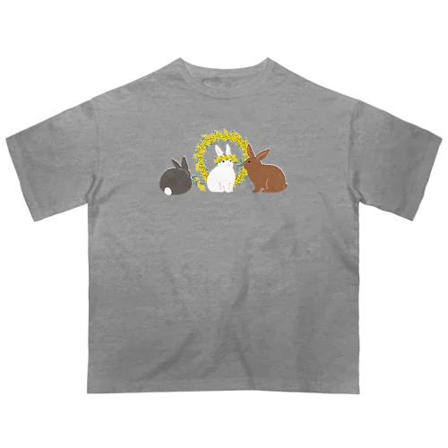 ウサギとミモザ Oversized T-Shirt