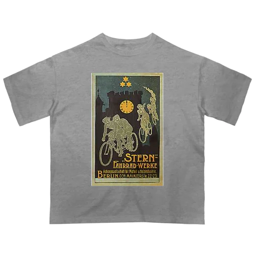 自転車 in 夜の ベルリン オーバーサイズTシャツ