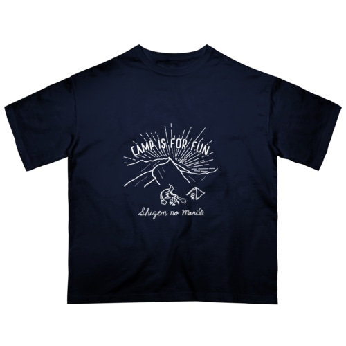 SHIZENnoMORI01(白文字) Oversized T-Shirt
