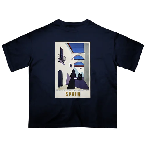 スペイン・マドリード 1950年代　トラベルポスター オーバーサイズTシャツ