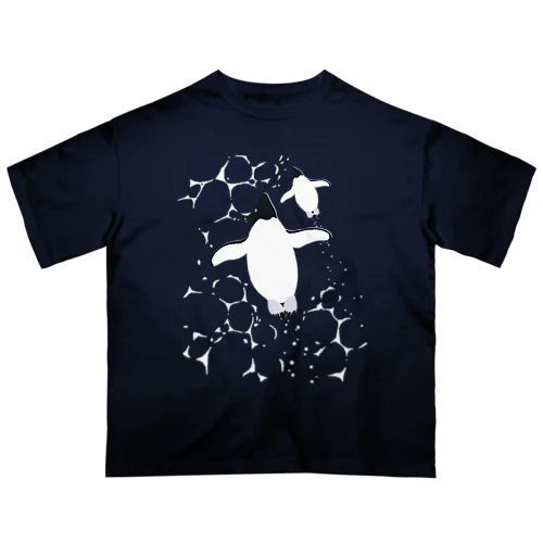 泳ぐアデリーペンギン オーバーサイズTシャツ