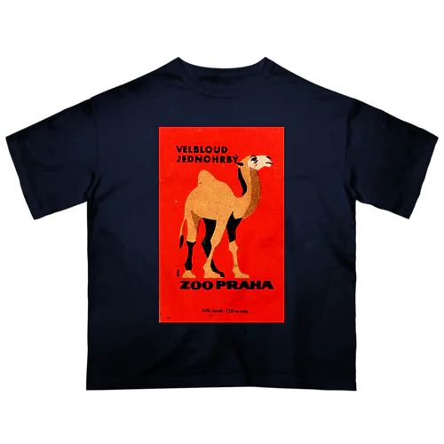 チェコ　プラハ動物園　ラクダ オーバーサイズTシャツ