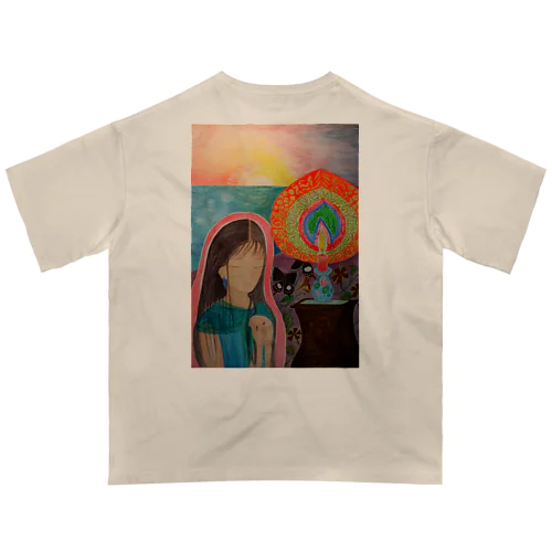 Magic hour / 穏やかな夕暮れの祈り オーバーサイズTシャツ