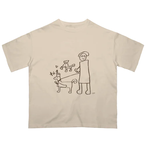 ラッキーアイテムは犬です。 オーバーサイズTシャツ