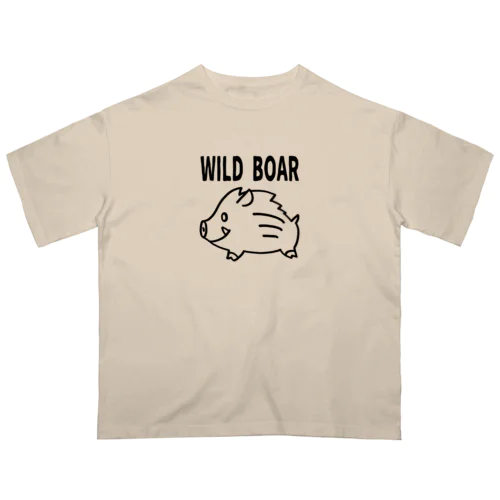 「WILD BOAR」(黒線) オーバーサイズTシャツ