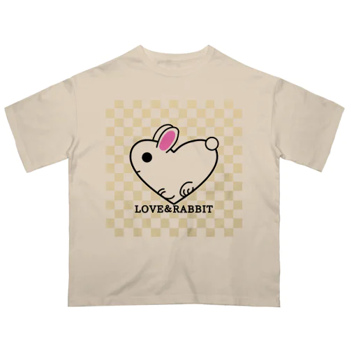 LOVE＆RABBIT(市松)Y オーバーサイズTシャツ