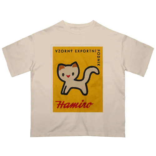 チェコ　子猫　ブックマッチ オーバーサイズTシャツ