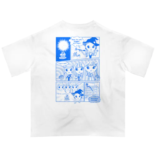 オノマトペガール（青） Oversized T-Shirt