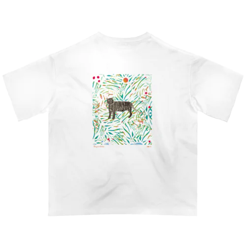 とら。[Lush green home] オーバーサイズTシャツ