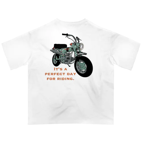 バイクTシャツ　レトロなダックス オーバーサイズTシャツ