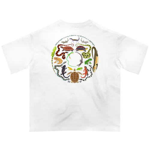 琉球の両爬たち（背面プリントver.） Oversized T-Shirt