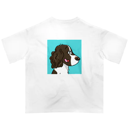 おきらくスプリンガーブルー（両面デザイン） Oversized T-Shirt