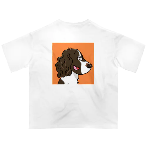 おきらくスプリンガーオレンジ（両面デザイン） Oversized T-Shirt