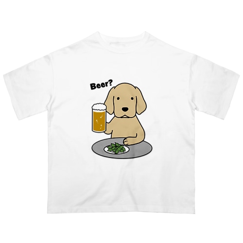 ビールと枝豆 Oversized T-Shirt