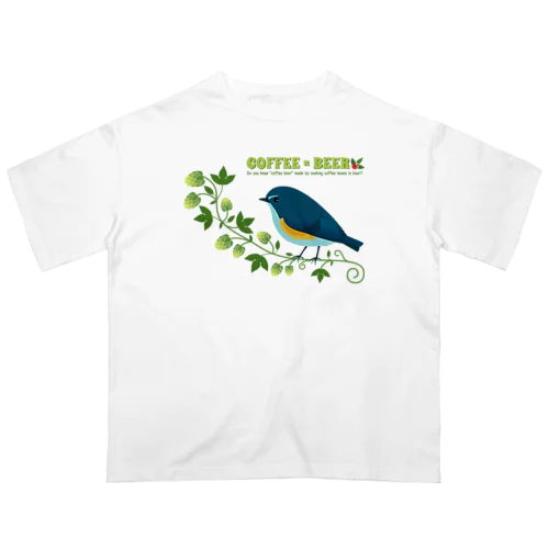 Teal Blue Bird - hop Ver. - Oversized T-Shirt