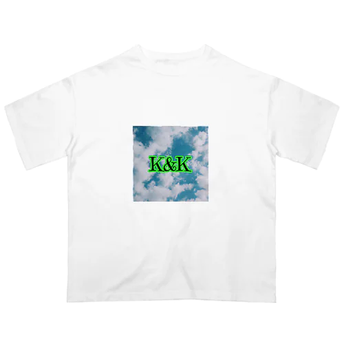 空(カラー★文字あり★黄緑色) オーバーサイズTシャツ