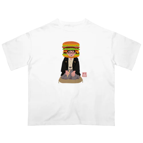 噺家バーガー(かぶりものVr) オーバーサイズTシャツ