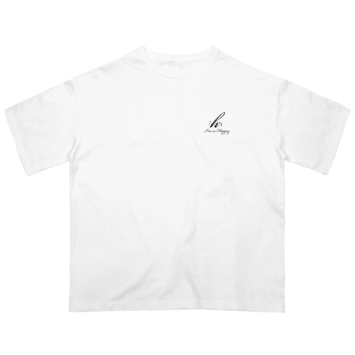 『Im so Happy』ロゴ(黒)Tシャツ Oversized T-Shirt
