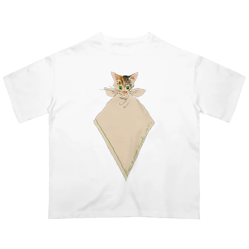 潔癖症な猫 オーバーサイズTシャツ