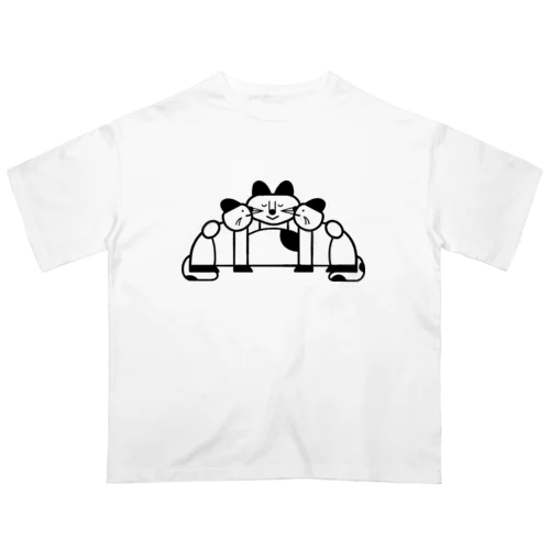 ねこのおやこ チュー Oversized T-Shirt