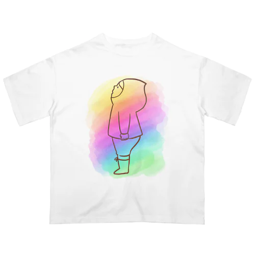 Kuribow saw a rainbow オーバーサイズTシャツ