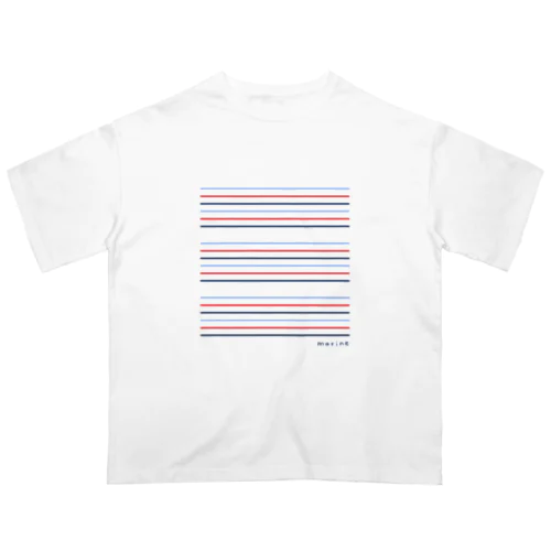 マリンボーダー柄 オーバーサイズTシャツ