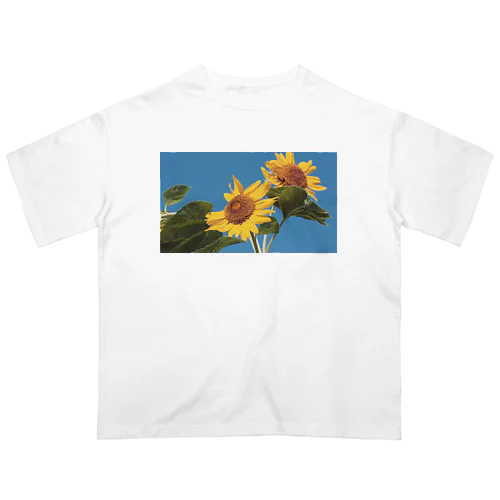 癒しの風景（ヒマワリ） Oversized T-Shirt