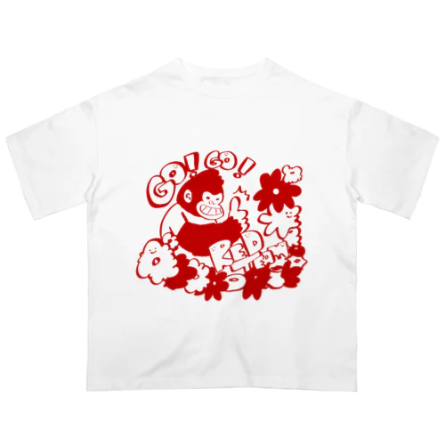 Red Gorilla T shirt Oversized T-Shirt