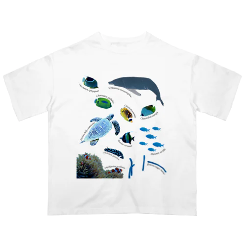 沖縄の海の生き物 オーバーサイズTシャツ