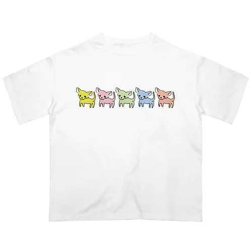 ゆるチワワ（カラフル） Oversized T-Shirt