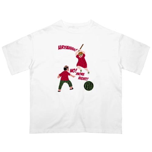 おとんVSおかんスイカ割りVr Oversized T-Shirt