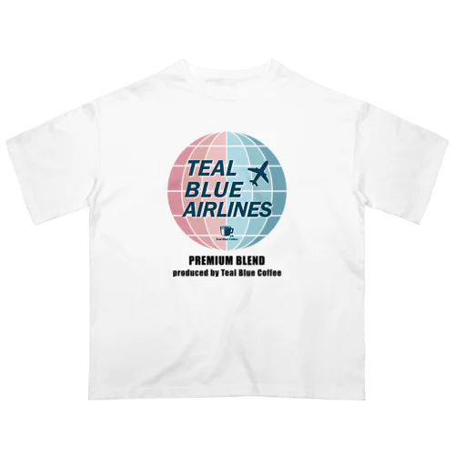 TEAL BLUE AIRLINES Oversized T-Shirt