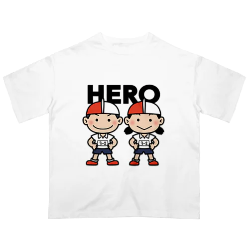 わんぱくキッズ〜紅白帽〜 Oversized T-Shirt