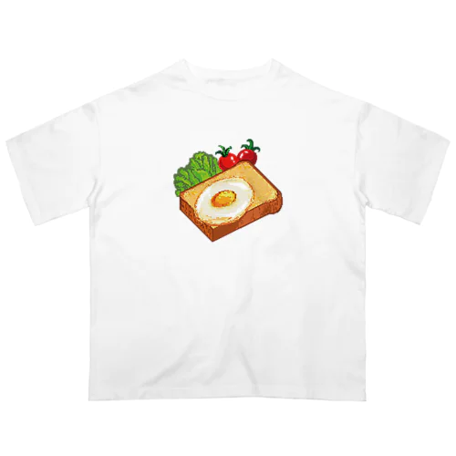 ピクセル・目玉焼きトースト Oversized T-Shirt