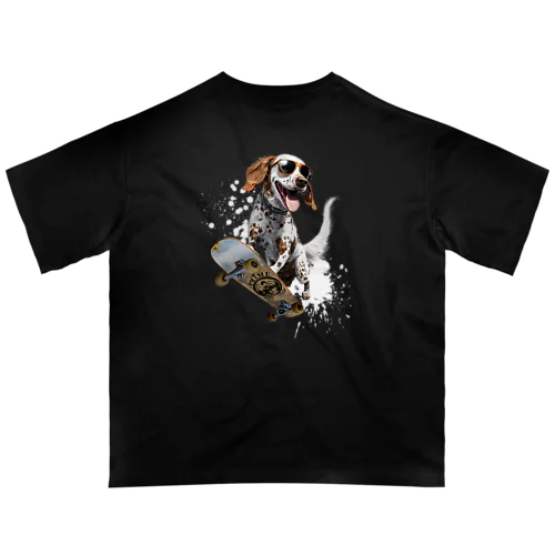 スケボー犬のおでかけ！skateboarding dog Oversized T-Shirt