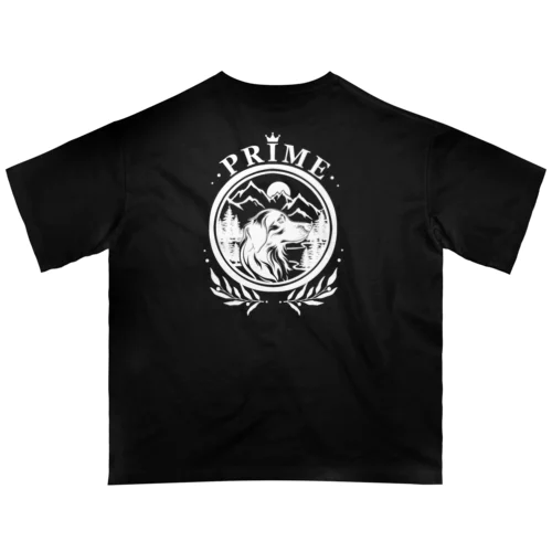 犬とおでかけ　ホワイトロゴ　バックプリント【 PRIME 】 Oversized T-Shirt