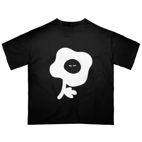 真夜中のポピー（ホワイト） オーバーサイズTシャツ