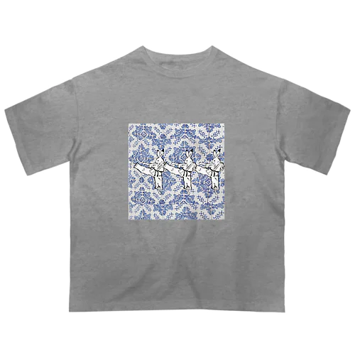 空手鳥獣戯画✖︎レンガ オーバーサイズTシャツ