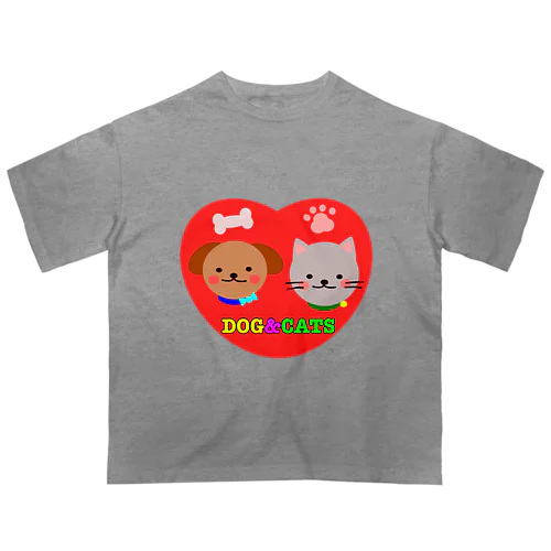 ドッグ&キャット オーバーサイズTシャツ