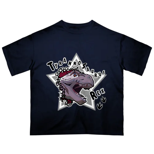 ティラノサウルスレックス洋服(白ブチ) Oversized T-Shirt