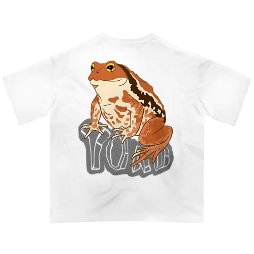 TOAD (ヒキガエル) 英字バージョン　バックプリント オーバーサイズTシャツ