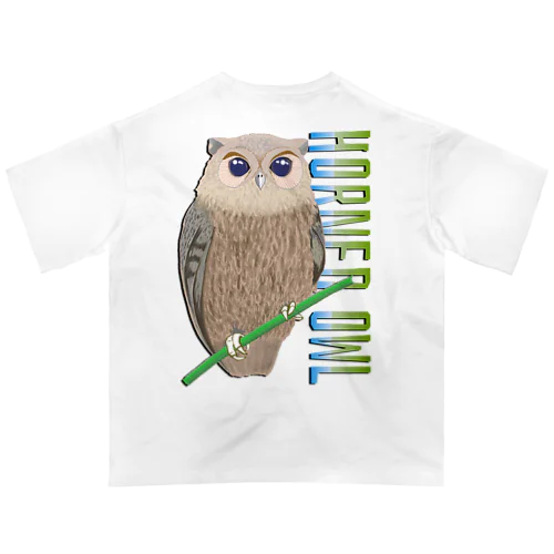 HORNED OWL (ミミズク)　バックプリント Oversized T-Shirt