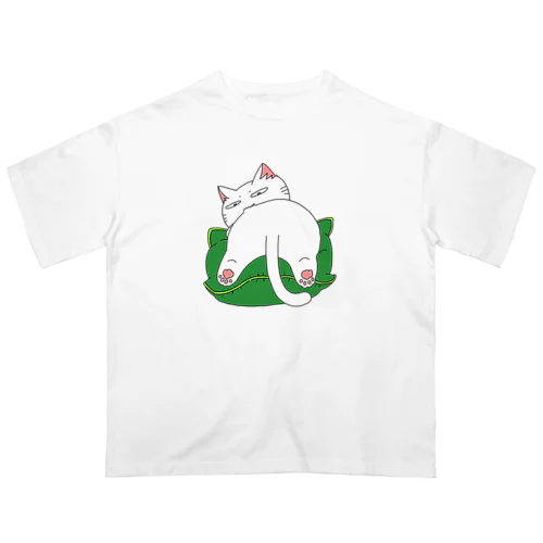 ダイブにゃんこ(白猫ちゃん) オーバーサイズTシャツ