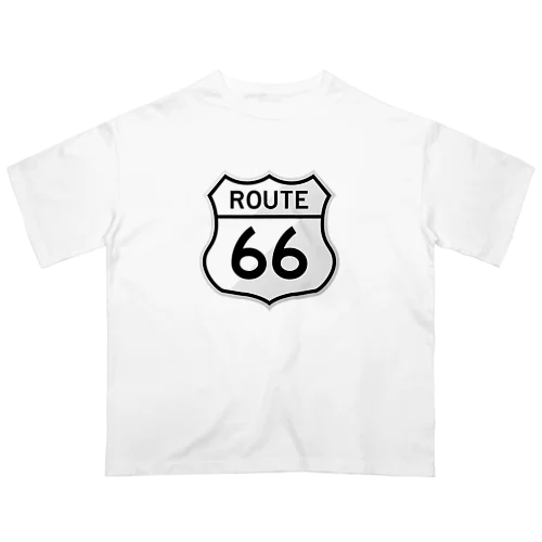 U.S. Route 66  ルート66　ブラック Oversized T-Shirt