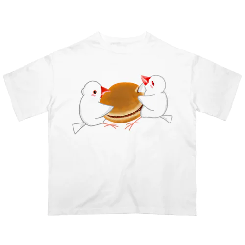 どら焼きと文鳥ず Oversized T-Shirt