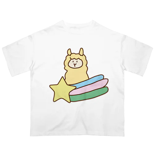 ビッグな！流れ星のアルパカ オーバーサイズTシャツ