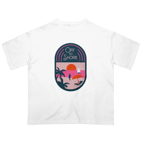 オフショア　off to shore　 Oversized T-Shirt