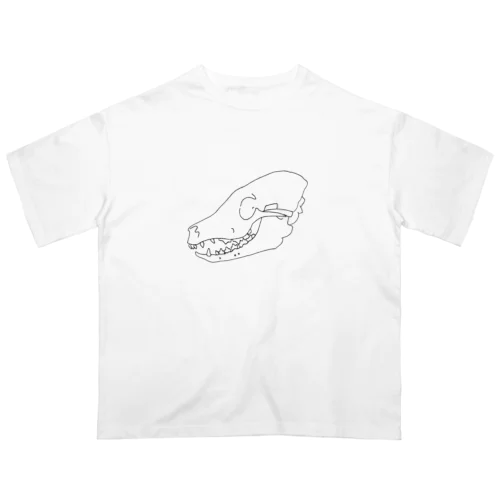 犬　頭蓋骨と下顎骨　右外側面 Oversized T-Shirt