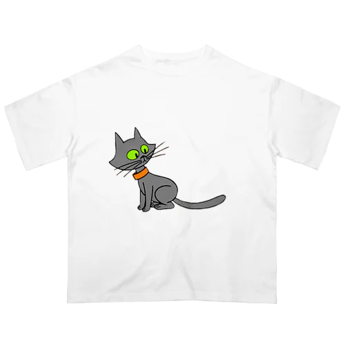 お座り猫ちゃん Oversized T-Shirt