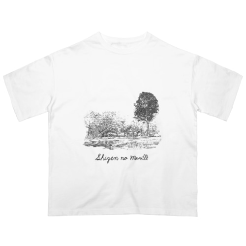 SHIZENnoMORI02(黒文字) Oversized T-Shirt